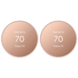 Sale! Google Nest Programmable Smart Wi-Fi Thermostat for Home, Sand (2-Pack)