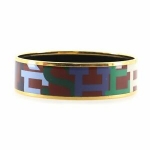 Sale! Hermes Bangle Bracelet Printed Enamel Wide