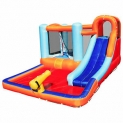 Sale! Hoovy Inflatable Outdoor Kids Bounce House Trampoline Water Park Slide w/ Blower