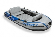 Sale! Intex Excursion 4 Person Inflatable Rafting and Fishing Boat Set with 2 Oars