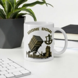 Irone Dome IDF Israel White Glossy Mug Gift Birthday Men Present