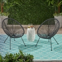 Sale! Major Outdoor Hammock Weave Chair with Steel Frame (Set of 2)