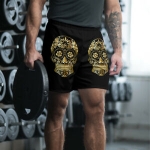 Men’s Athletic Long Shorts Sugar Skull