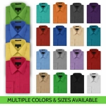 Sale! Men’s Button Up Formal Dress Shirt Long Sleeve Solid Color Regular Fit