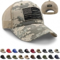 Sale! Mens Cotton Baseball Cap USA Army American Flag Tactical Trucker Hats Mesh Hat