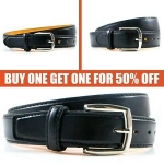 Sale! Men’s Genuine Leather Metal Buckle Casual Dress Comfort Jean Belt Black M L XL