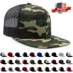 Sale! Mens Snapback Hat Cotton Mesh Solid Flat Brim Style Baseball Cap Trucker Visor