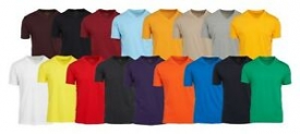 Sale! Men’s V Neck T Shirts 100% Cotton Premium Heavy Weight Short Sleeve Solid Colors
