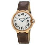 Sale! New Cartier Ballon Bleu 40mm 18kt Rose Gold Brown Leather Men’s Watch W6920083