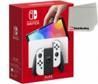 Sale! Nintendo Switch OLED Model White Joy-Con and Dock with Screen Cleaning Cloth