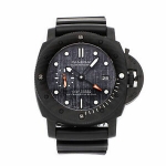 Sale! Panerai Submersible Luna Rossa Auto Carbotech Mens Strap Watch Date PAM 1039