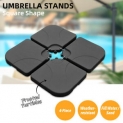 Sale! Patio Umbrella Base Stand 4-Piece Garden Yard Outdoor Parasol Holder Square New