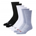 Sale! PUMA Men’s Crew Outline Socks [6 Pack] Gray Size 10-13