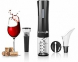 Sale! Renewgoo Wine Opener Set 4-in-1 Cordless Electric Automatic Corkscrew, Black