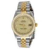 Sale! Rolex DateJust 18K Gold / TT 31mm Diamond Watch Dial 68273 Jubilee Band 1.15 CT.