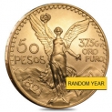 Sale! Sale Price – 50 Pesos Mexican Gold Coin AU/BU (Random Year)