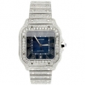 Sale! Santos De Cartier Diamond Watch 40mm Stainless Steel Ref. # WSSA0030 16.50 ct.