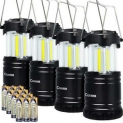 Sale! Set of 4 LED Camping Lantern, COB Ultra Bright Collapsible Portable Camping Lamp