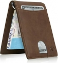 Sale! Slim Wallets For Men Bifold Mens Wallet With Removable Money Clip RFID Blocking