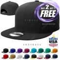 Sale! Snapback Hat Flat Baseball Cap Trucker Solid Plain Blank Men Hip Hop Adjustable