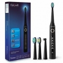 Sale! Sonic Electric Toothbrush Rechargeable 4x Brush Heads 507 Black Precise Cleaning