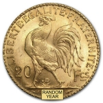 Sale! SPECIAL PRICE! France Gold 20 Francs French Rooster (1899-1914) BU