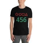 Squid Player Game Number 456 Short-Sleeve Unisex T-Shirt Russian Humor