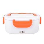 Sale! Thermoplastic Polymer White Orange Portable Electric Heating Lunch Box 50W