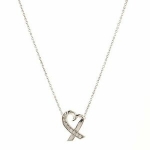 Sale! Tiffany & Co. Paloma Picasso Loving Heart Pendant Necklace 18K White Gold with