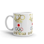 Tokyo Olympic 2020 White Glossy Mug Go For The Gold Gift