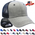 Sale! Trucker Hat Cotton Mesh Solid Washed Polo Style Baseball Cap Visor Summer Mens