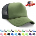 Sale! Trucker Hat Foam Mesh Snapback Adjustable Baseball Cap Solid Blank Curved Men