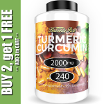 Sale! Turmeric Curcumin 2000 mg High Absorption Extra Strength Vegan Capsules 240 Ct