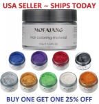 Sale! Unisex DIY Hair Color Wax Mud Dye Cream Temporary Modeling 9 Colors Mofajang