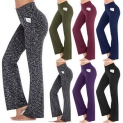 Sale! Women’s Bootcut Yoga Pants w/ Pockets High Waist Workout Bootleg Flared Leggings