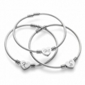 Sale! Women’s Ladies Stainless Steel WORDS Heart Cable Initial Adjustable Bracelet