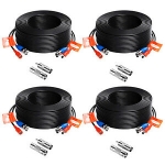 Sale! ZOSI 4pcs 100ft Video Power Cable BNC RCA Cord Wire for Security Camera System