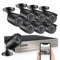 Sale! ZOSI 8CH 5MP Lite DVR 1080P Outdoor CCTV Security Camera System Kit Night Vision